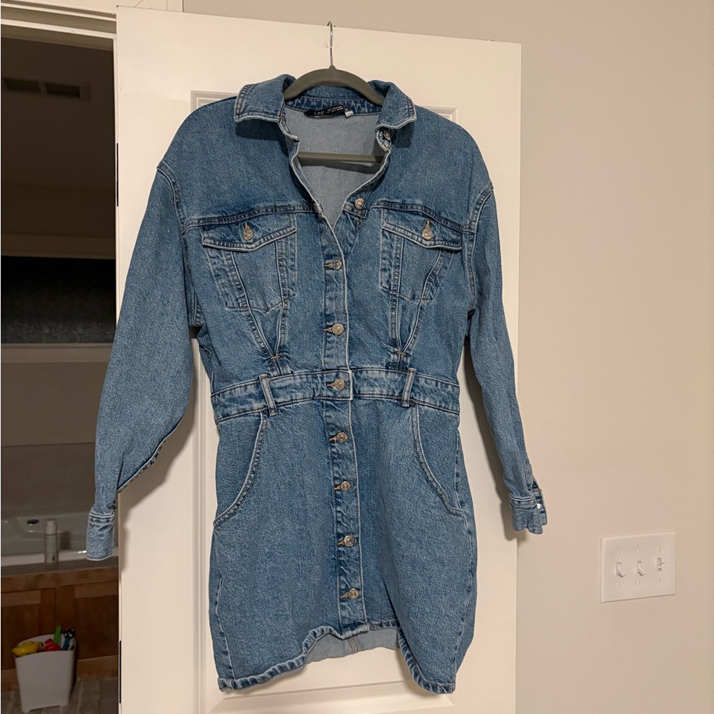 Zara Denim Button-Up Women's Dress